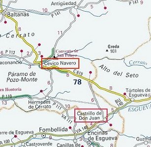 Mapa de localizacin de Cevico